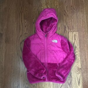 Girls Northface zip up fleece jacket